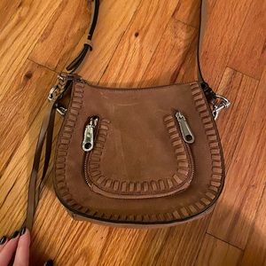 Rebecca minkoff brown suede satchel cross body